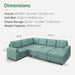 Sectional Sleeper Sofa Bed With Integrated Storage