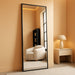 Full Length Mirror, 71"X26" Standing Hanging or Leaning against Wall Floor Mirrors Body Dressing Wall-Mounted for Living Room, Bedroom with Aluminum Alloy Thin Frame, Black
