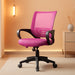 Ergonomic Office Chair Desk Chair Mesh Computer Chair with Lumbar Support Executive Rolling Swivel Adjustable Home Mid Back Task Chair for Women Adults, Pink