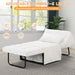 Beige Convertible Sofa Bed With Adjustable Backrest