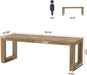78 Inch RusticWoodFinish Dining Table With Pedestal