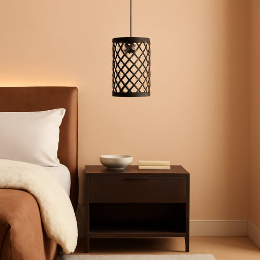 Black Crystal Pendant Lighting Fixture Triple Pack
