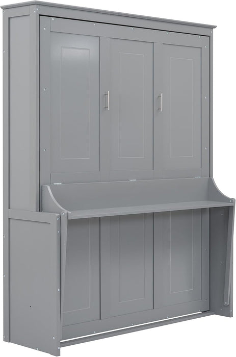 Gray Queen Murphy Bed With PremiumSolidWood Finish