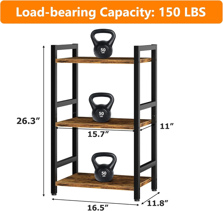 Narrow Bookshelf With Industrial Grade Steel Construction