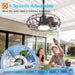 20 Inch Outdoor Ceiling Fan with Light for Patio, IP65 Waterproof Plug in Caged Hanging Fan, Remote Control, 3 CCT, 6 Speeds Reversible Outdoor Fan for Gazebo, Pergola, Porch