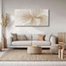 White and Gold Wall Art Abstract Floral Painting Modern 24X48 Artwork Minimalist Canvas for Bedroom Living Room Office Home Decoration