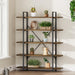 Industrial Reinforced Five Tier Bookshelf Rustic Oak