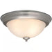 13 In. 2-Light Brushed Nickel Flush Mount