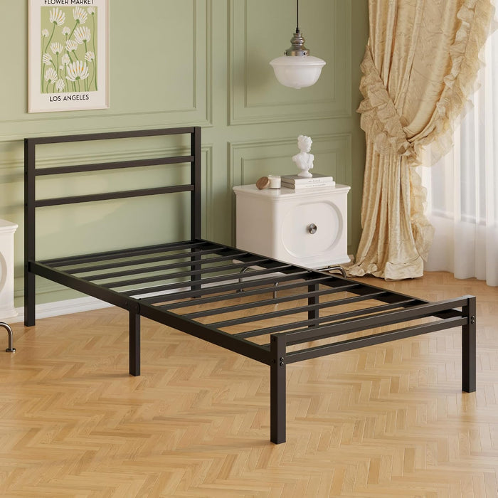 12 Inch Twin Bed Frame with Headboard and Footboard