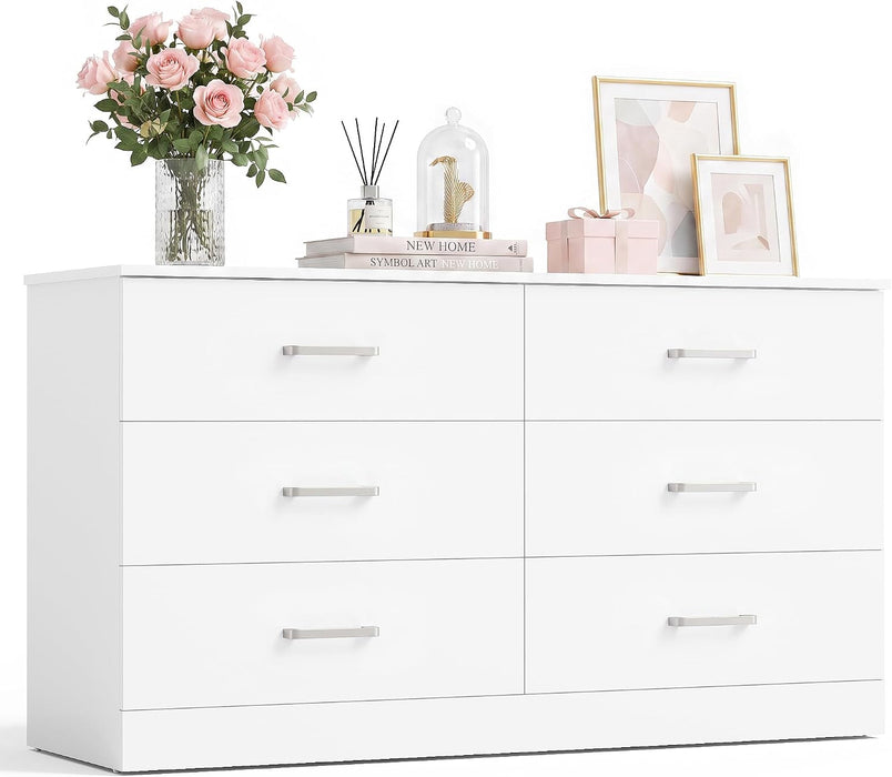 6 Drawers Dresser for Bedroom, Modern Chest of Drawers Organizer
