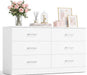 6 Drawers Dresser for Bedroom, Modern Chest of Drawers Organizer