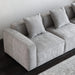 Luxury Modular Sectional Living Room Sofa Set, Modern Minimalist Style Couch with Ottoman and Chaise, L-Shape, Grey
