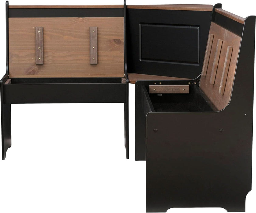 Black and Pecan Breakfast Dining Set Ardmore Nook