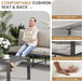 4-Piece Aluminum Outdoor Patio Furniture Sets All-Weather Patio Conversation Set Sectional Sofa with Coffee Table & Cushions with Removable Covers for for Deck Backyard Garden Poolside Balcony Porch
