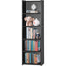 5-Tier Shelf Bookcase, Freestanding Wood Storage Display Open Bookshelf for Home Office (Black)