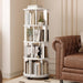 Four Tier Solid Wood Rotating IndustrialGrade Bookshelf