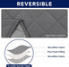 Water Resistant Reversible Sofa Covers for Reclining Sofa - Non Slip Split Recliner Couch Cover for 3 Cushion Couch, Washable Furniture Protector for Kid, Dog (3 Seat, Gray/Light Gray)