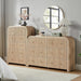48" Tall Fluted 5 Drawers Dresser for Bedroom with Rounded Curved