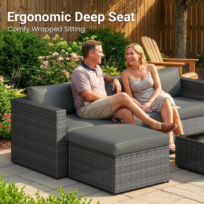 Patio Sectional Furniture Set, Outdoor Sectional Furniture for All-Weather