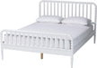 Lucera Bobbin Wood Platform Bed, Full, White