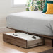 Holland Platform Bed (54/60''), Full/Queen, Natural Walnut