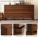 Walnut Dresser for Bedroom, 63" Mid-Century 9 Drawer Dresser with Wide Drawers and Wood Legs, Curved Edge Design, Modern Large Dressers & Chests of Drawers for Bedroom, Hallway.