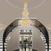26-Light Large High Ceiling Chandelier, Gold Modern Crystal Chandeliers Luxury Foyer Entrance Chandeliers for Staircase Villa Lobby Hallway Entryway, K9 Crystal Raindrop Light Fixture H63” X W31”