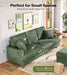 Corduroy Sofa EightySevenInch DeepSeat Green LivingRoom Comfort