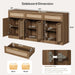 70" Rattan Sideboard Buffet Cabinet, Large Credenza Storage Cabinet