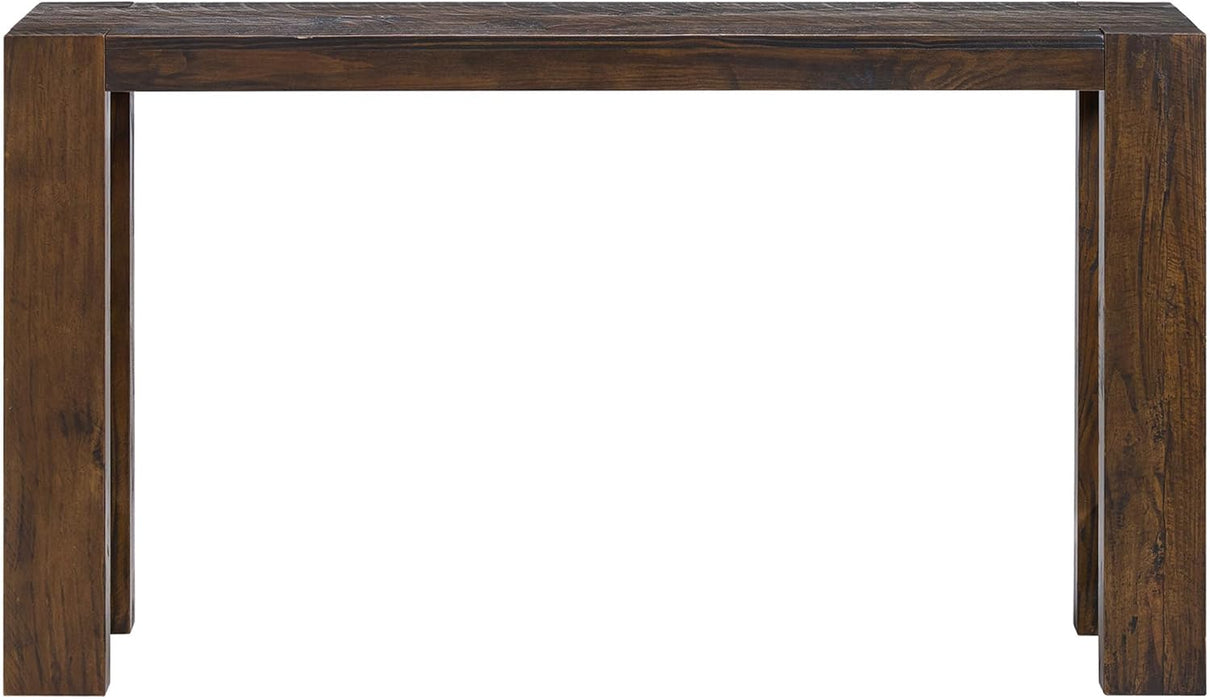 Classic Solid Wood Console Table - 56 Inch Modern Farmhouse Entryway Table - Easy Assembly Living Room Furniture for behind the Couch, Entryway, or Hallway (Brown)