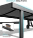 Outdoor Lounge Chair with Pillow, 5-Position Aluminum Chaise Lounge with Wheels & Armrests, 400 Lbs Heavy Duty Patio Pool Chair for Deck, Backyard, Beach & Poolside, Grey