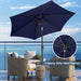 9Ft Patio Umbrella Outdoor - Table Umbrella with Push Button Tilt and Crank, UV Protection, 6 Sturdy Ribs, Market Umbrella for Garden, Deck, Backyard, Lawn, Pool and Beach(Navy Blue)