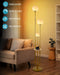 Gold Globe Floor Lamp 3-Lights Dimmable Floor Lamps with Tray 3000K Bulbs Included Unique Floor Lamp Candle Holder Style Modern Standing Lamps for Living Room/Bedroom