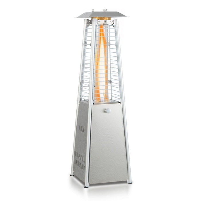 10000 BTU Portable Stainless Steel Tabletop Patio Heater with Glass Tube