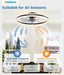 Bladeless Low Profile Ceiling Fan Featuring Dimmable Lighting