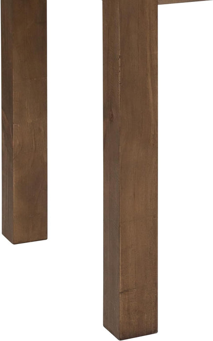 Rustic Brown Solid Wood Dining Table, Kitchen Table with Square Legs, Farmhouse Dining Table, 46" X 30", Seats 4, Rustic Finish for Indoor or Outdoor Use