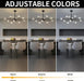 Black Gold Sputnik Chandelier Adjustable Height Crystals