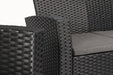 4 Pieces Outdoor Furniture Complete Patio Cushion Wicker P.E Rattan Garden Set, Full, Black