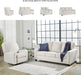 White Queen Upholstered Sleeper Sofa With GelMemoryFoam