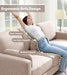 Khaki Linen Sofa 83.5 Inch UltraDeep Cushioning