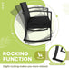 Patio Furniture Set 3 Piece Resin Outdoor Bistro Set Rocking Patio Chairs with Cushions and Table for Porch, Poolside, Balcony and Yard (Black)