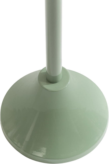 Sanzo Modern round Metal Pedestal Drink Table, 9 X 9 X 23, Soft Green, Decorative Martini Table with Trumpet Base for Use as Indoor Plant Stand or Living Room Mini Table