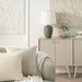 Home 23" Olive Green Ceramic Pot Table Lamp for Bedroom, Living Room, Dining Office, with White Tapered Drum Shade