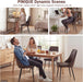 Dining Chairs Set of 4,Dining Room Chairs, Upholstered High Back Side Modern Chairs with Metal Legs, Easy‑To‑Clean Leather Kitchen Chairs for Dining Room Living Room Brown