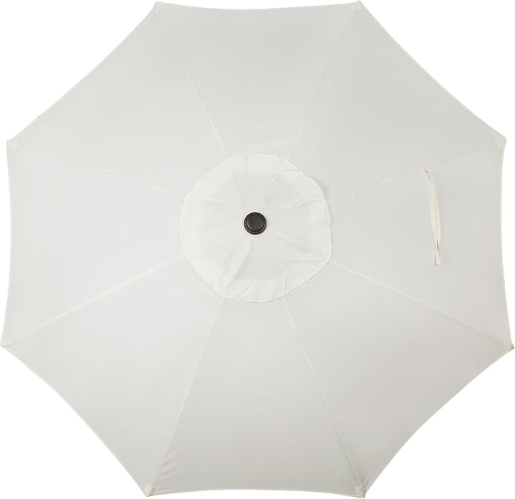 10FT Outdoor Patio Umbrella, Outdoor Table Umbrella, Yard Umbrella, Market Umbrella with 8 Sturdy Ribs, Push Button Tilt and Crank