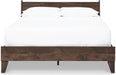 Calverson Casual Queen Panel Platform Bed, Foundation or Box Spring Not Needed, Dark Brown