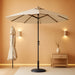 9Ft Patio Umbrella with Push Button Tilt and Crank,Outdoor Market Table Umbrella UV Protection 8 Sturdy Ribs for Backyard,Garden,Pool,Deck(Beige)