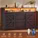 47.2 Black File Cabinet With Organization Solutions