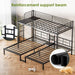AllSteelFrame Triple Bunk Bed TwinXL Guardrails Durable