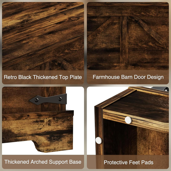 Coffee Table with Hidden Storage, 35.4" W Farmhouse Lift Top Wood Square Center Table with Charging Station, Rustic Cocktail Tables with Flip Top Lids for Living Room, Home Office, Rustic Brown